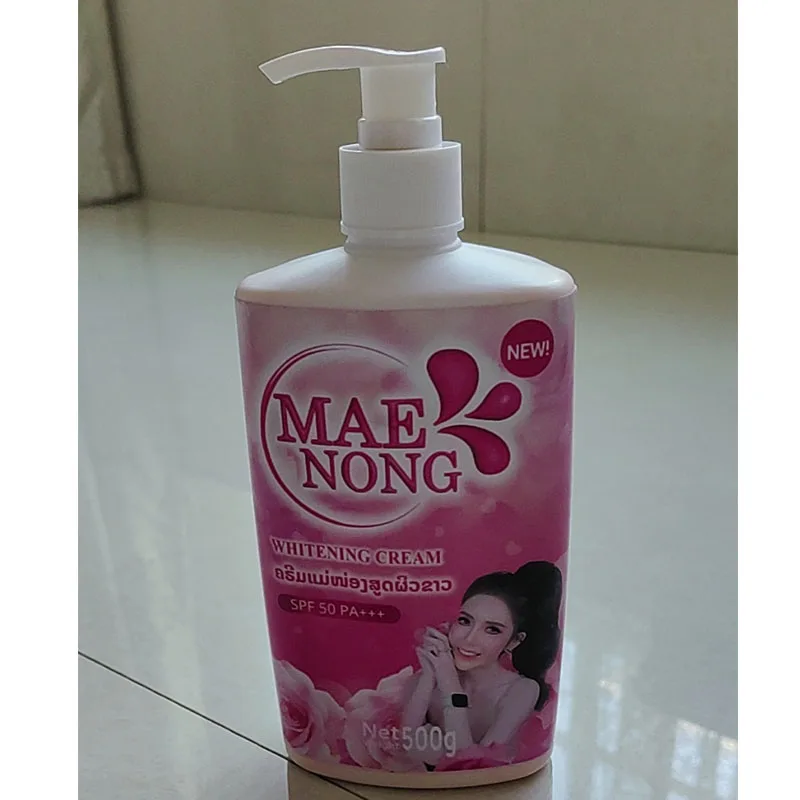 Mae Nong 3 White Body Moisturizing, Sunscreen, Lightening Brightening Smooth, Fair And Delicate Skin 500g บอดี้ ไวท์เทนนิ่ง ครีม