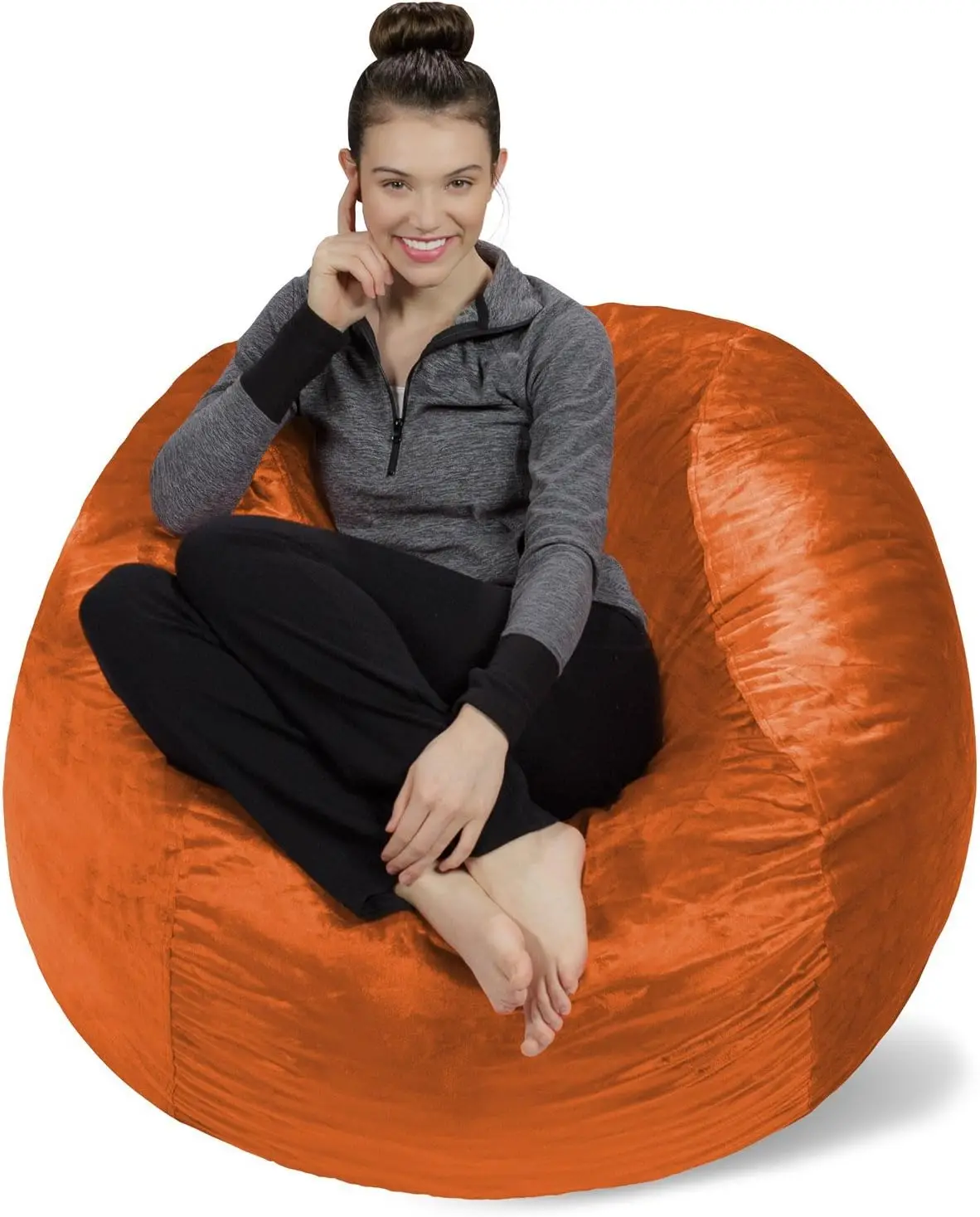 

Bean Bag Chair - Plush, Ultra Soft - Memory Foam Bean Bag Chair with Microsuede Cover - Stuffed Foam Filled Furniture and Access