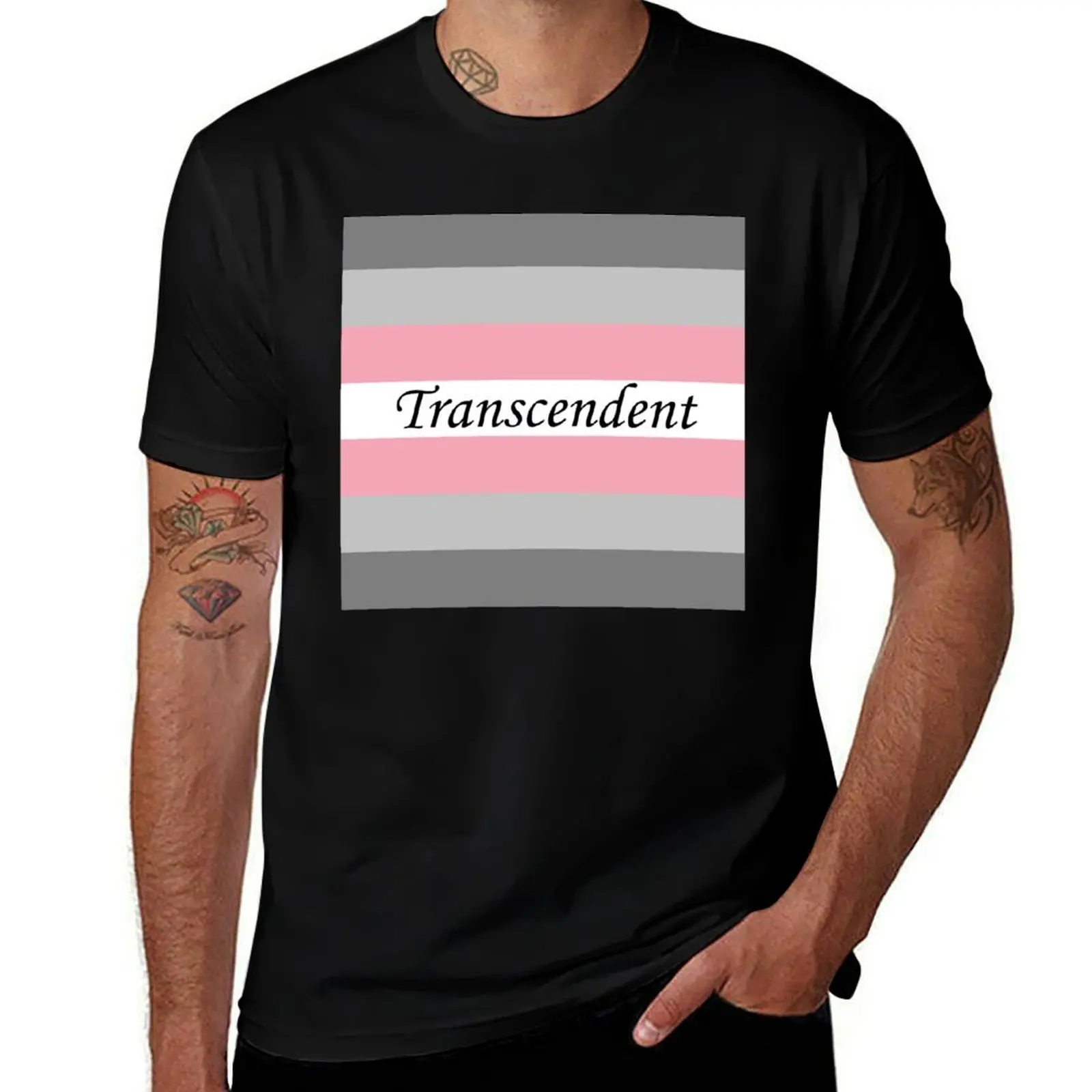 Transcendent Demigirl T-Shirt Vintage Print Crew Neck Tee