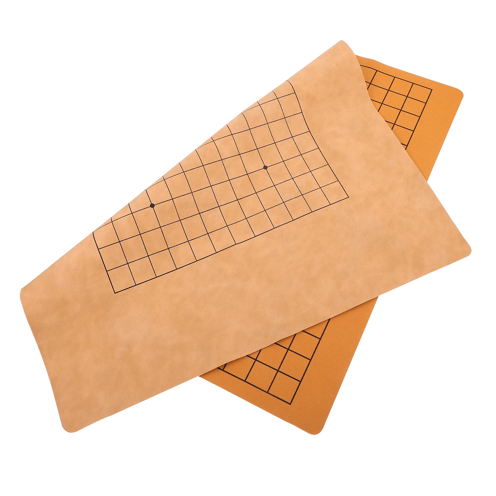 

2pcs Foldable Chess Boards Gobang Game Brown Travel Texture Easy Store Carry Design Dual Sided Practical Board