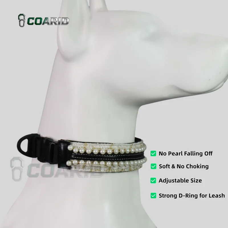 

Ошейник PearlPet в стиле Small Fragrance, прочный, из твидовой кожи PU, с быстросъемной пряжкой, регулируемый, для маленьких и средних собак