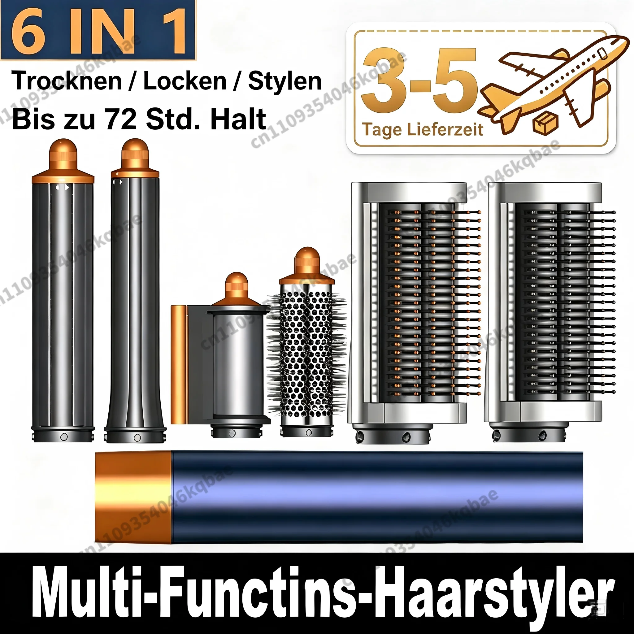 SenCiciMen 6-in-1 Air Multi-Styler & Haartrocknerbürste mit Auto-Wrap-Lockenwicklern – Haarstyling-Tool für schnelles Trocknen, Locken, Volumen & geschmeidiges Föhnen und Frizz-Glättung -Geschenk für