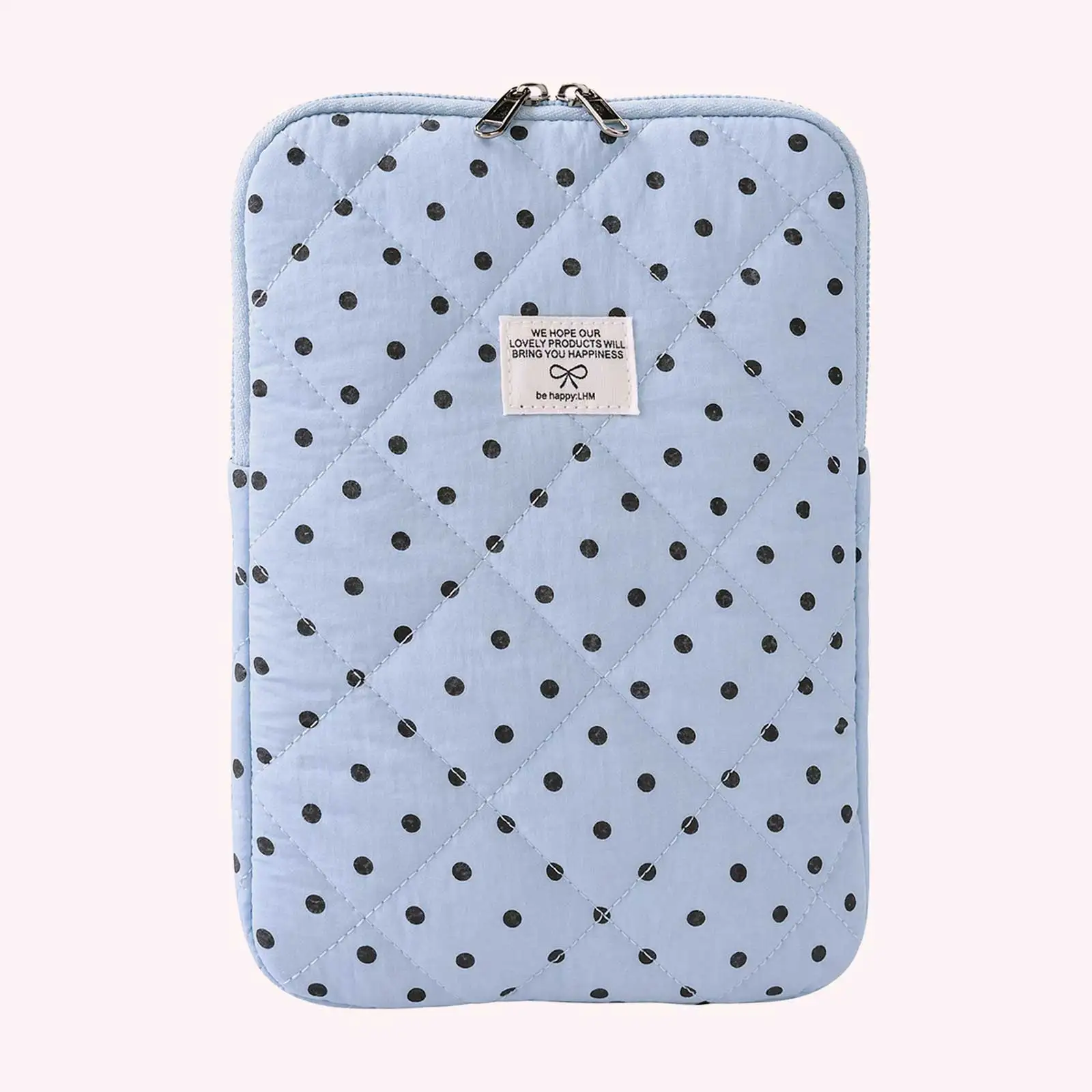 Polka Dot Padded Computer Sleeve 11/13/14 Inch Carrying Laptop Bag Cute Girl Tablet Bag for Travel Work College Shop