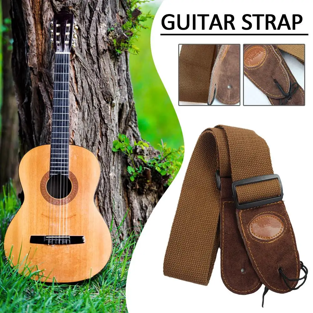 Guitar Strap Cortical Adjustable Comfortable Guitar Strap for Acoustic Electric Bass Guitar Support Musical Accessories O3J8