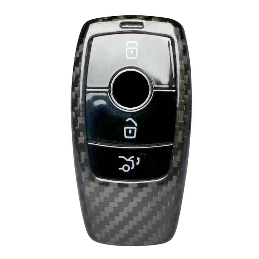 Carbon Fiber Car Remote Key Shell Key Fob Case Housing Replacement For Mercedes Benz W213 E-Class 2017 2018 2019