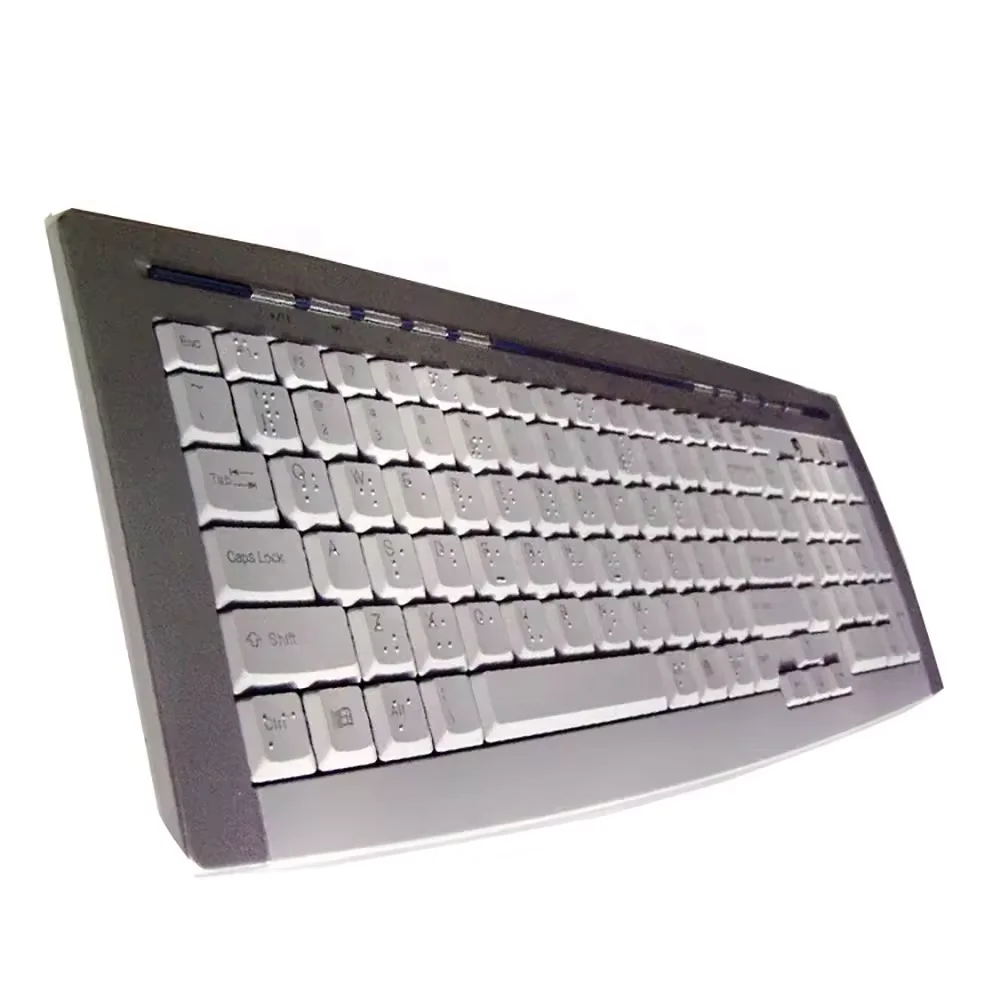 Braille Computer Keyboard, Wired USB High Contrast Keyboard with Oversized Print Letters for Low Vision Visually Impaired