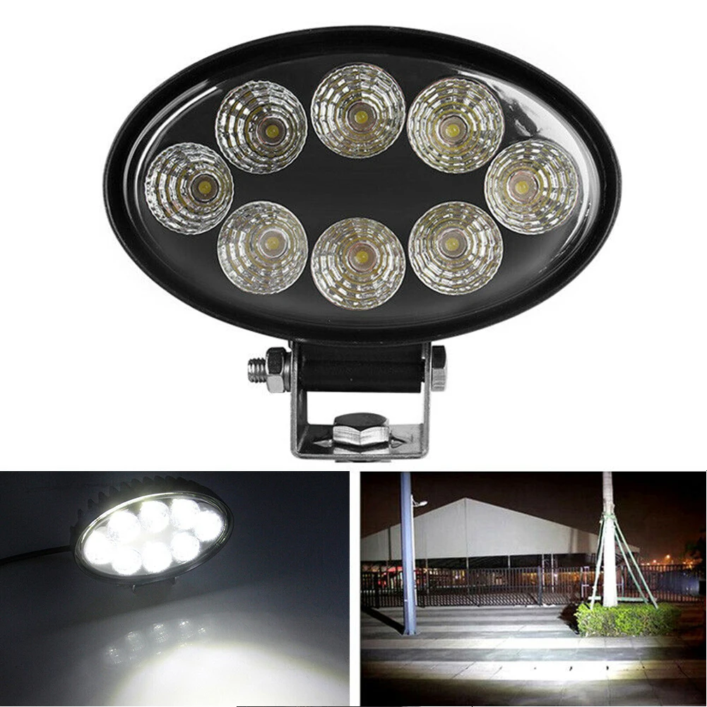 9-32V Night Driving Lights Oval LED Work Lamp Fog Light 5inch 60W For Truck OffRoad Tractor Flood Beam