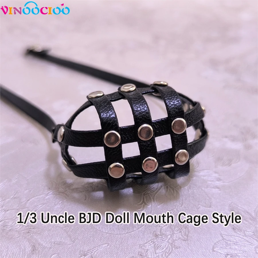 BJD Doll Mouth Cage Photo Props 1/4 1/6 1/3 BJD Doll Uncle Doll Choker Leadrope and Bite Stopper Mouth Chain Accessories