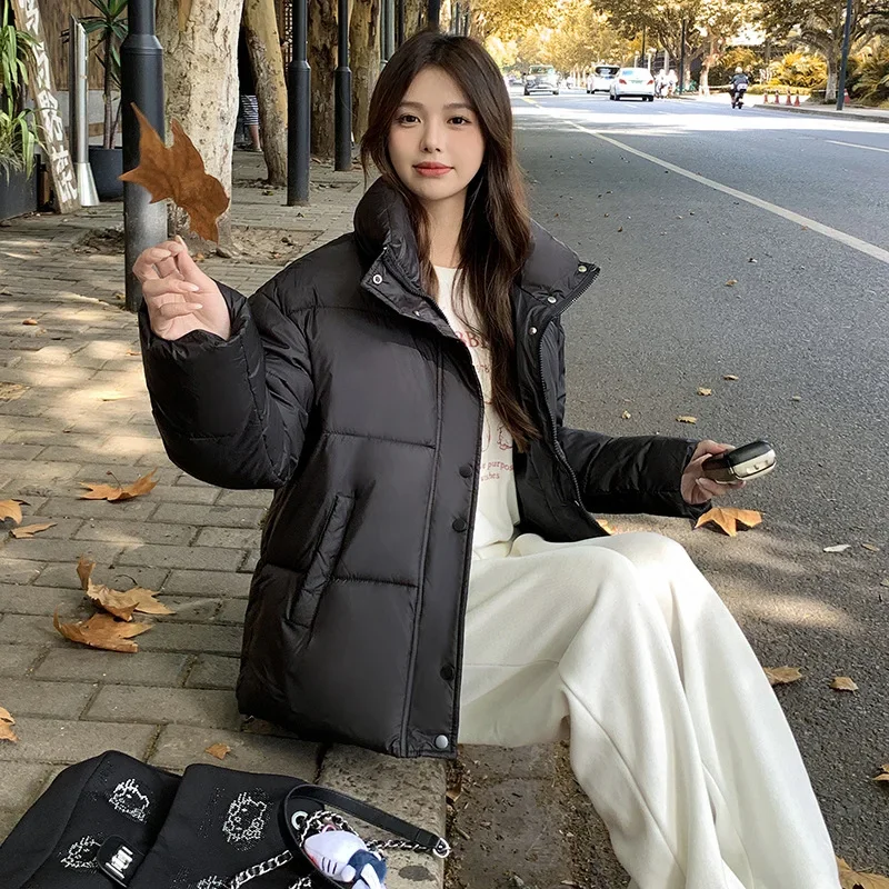 2024 Winter New Women's Down Cotton Jacket Casual Korean Edition Loose Bread Jacket Fashion Trend Thick Short Cotton Jacket