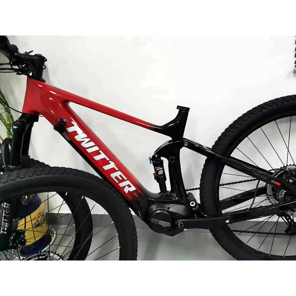 TWITTER EM9-S M600 Bafang 48V500W mid-mounted engine15Ah hidden battery27.5/29er high-end full suspension electric mountain bike