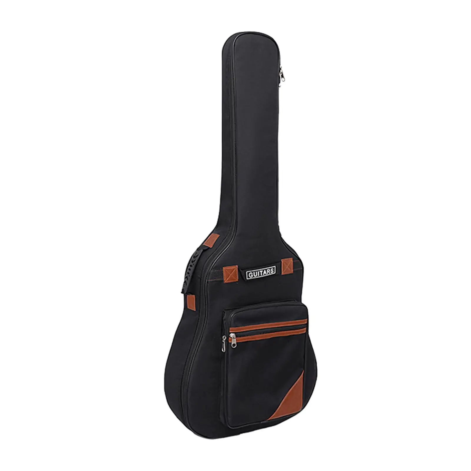 Waterproof Electric Guitar Bag Case Adjustable Straps Sturdy Zipper Lightweight Impact Resistance 43cmx108cm Black Oxford Cloth