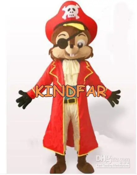 

New Adult Hot Sale Pirate Chipmunk Squirrel Fancy Cartoon Mascot Costume Plush Christmas Fancy Dress Halloween Mascot Costume