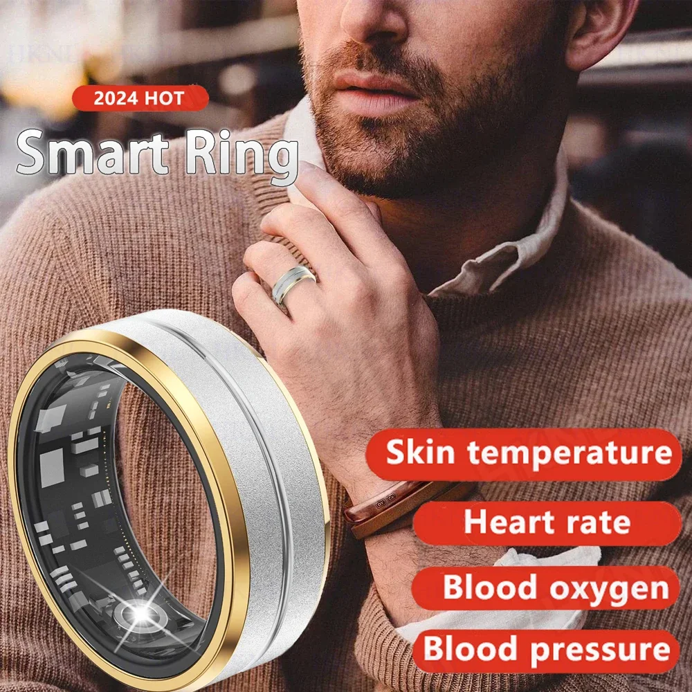 

Smart Ring SR200 Health Tracker Heart Rate Blood Oxygen Body Temperature Waterproof Suitable for Men Women IOS Android