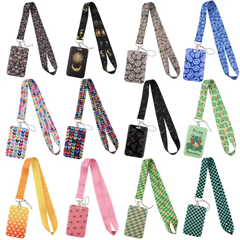 Ransitute R2733 개구리 매는 밧줄 카드 ID 홀더 자동차 키 체인 ID 카드 패스 체육관 전화 배지 키즈 키 링 홀더 쥬얼리