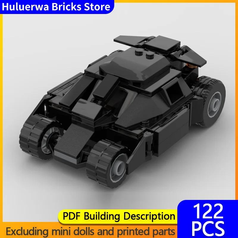 

Модель городской автомобиль MOC, строительные кирпичи, черный популярный фильм, классический автомобиль, модульная технология, детские праздничные подарки, сборные игрушки, костюм