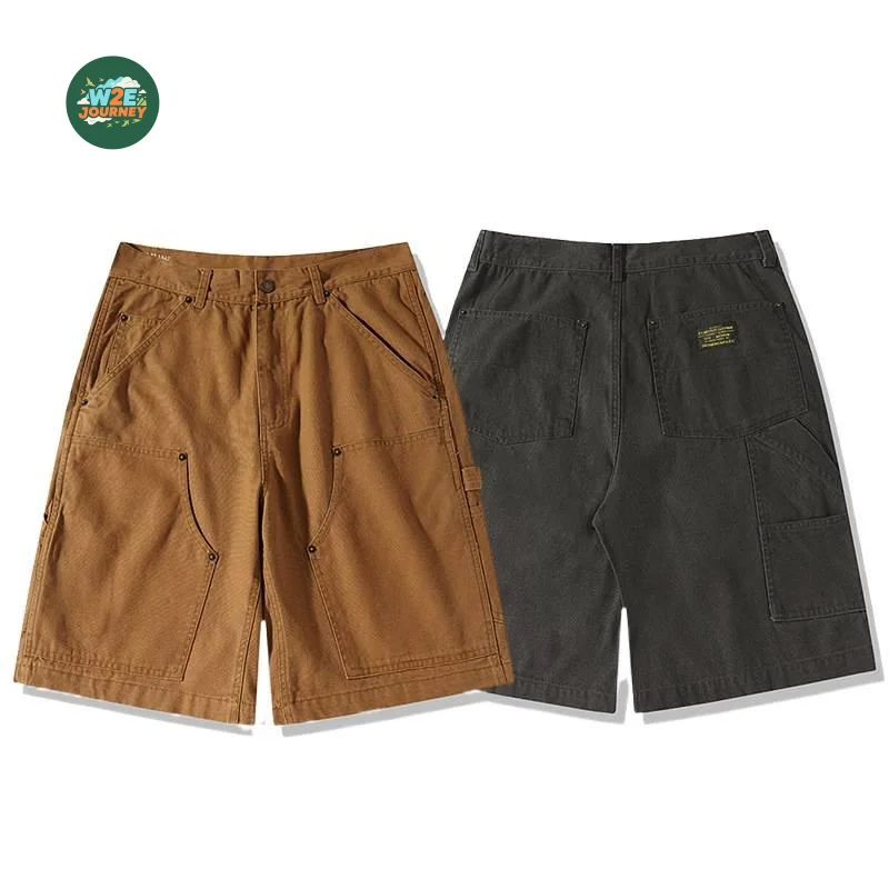

W2EJOURNEY, роскошные уличные винтажные рабочие шорты высшего качества, европейские и американские размеры, брюки WABASH, гибкие полосатые парусиновые шорты-карго