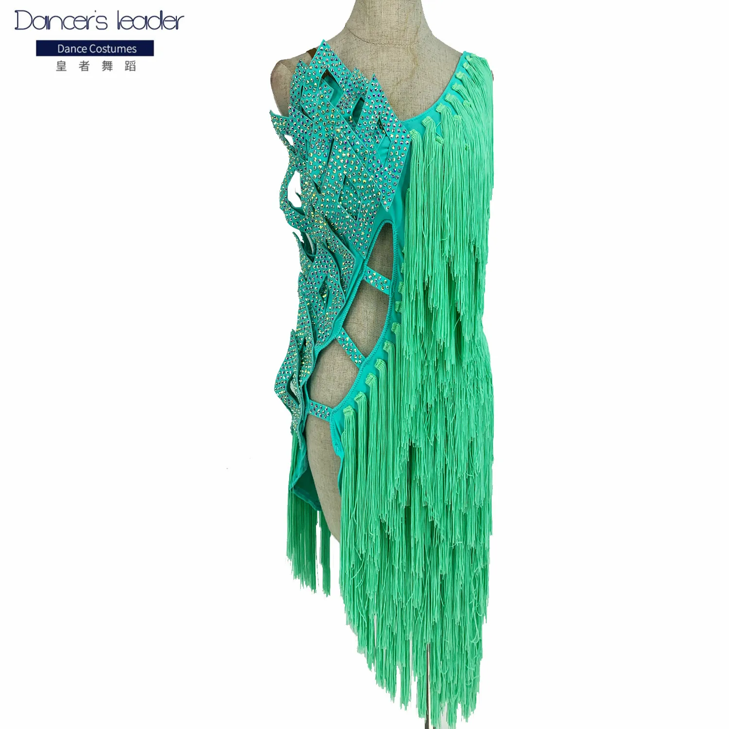 

High-end Custom Latin Dance Dress Adult Children Dance Skirt Woman Cha Cha Tango Irregular Fringed Skirt Stage Costumes