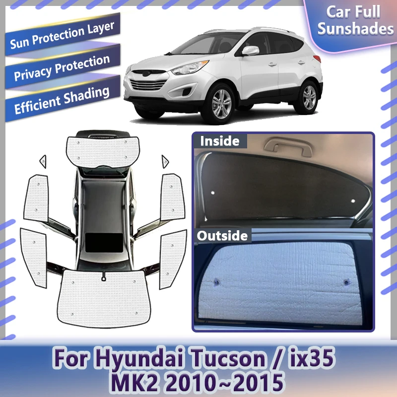 

Для Hyundai Tucson MK2 LM ix35 2012 2010 ~ 2015 автомобильный полный козырек от солнца на лобовое стекло анти-УФ солнцезащитный чехол автоаксессуары