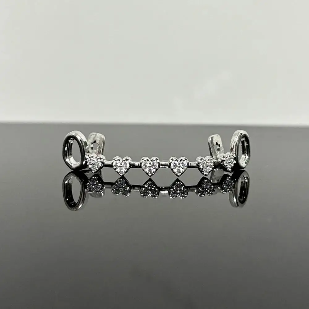 Joyería Punk Hip Hop, Rejillas Dentales con Diamantes de Imitación, Zirconia, Dientes Decorativos, Rejillas Dentales Clásicas de Doble Brillo, Coronas Dentales