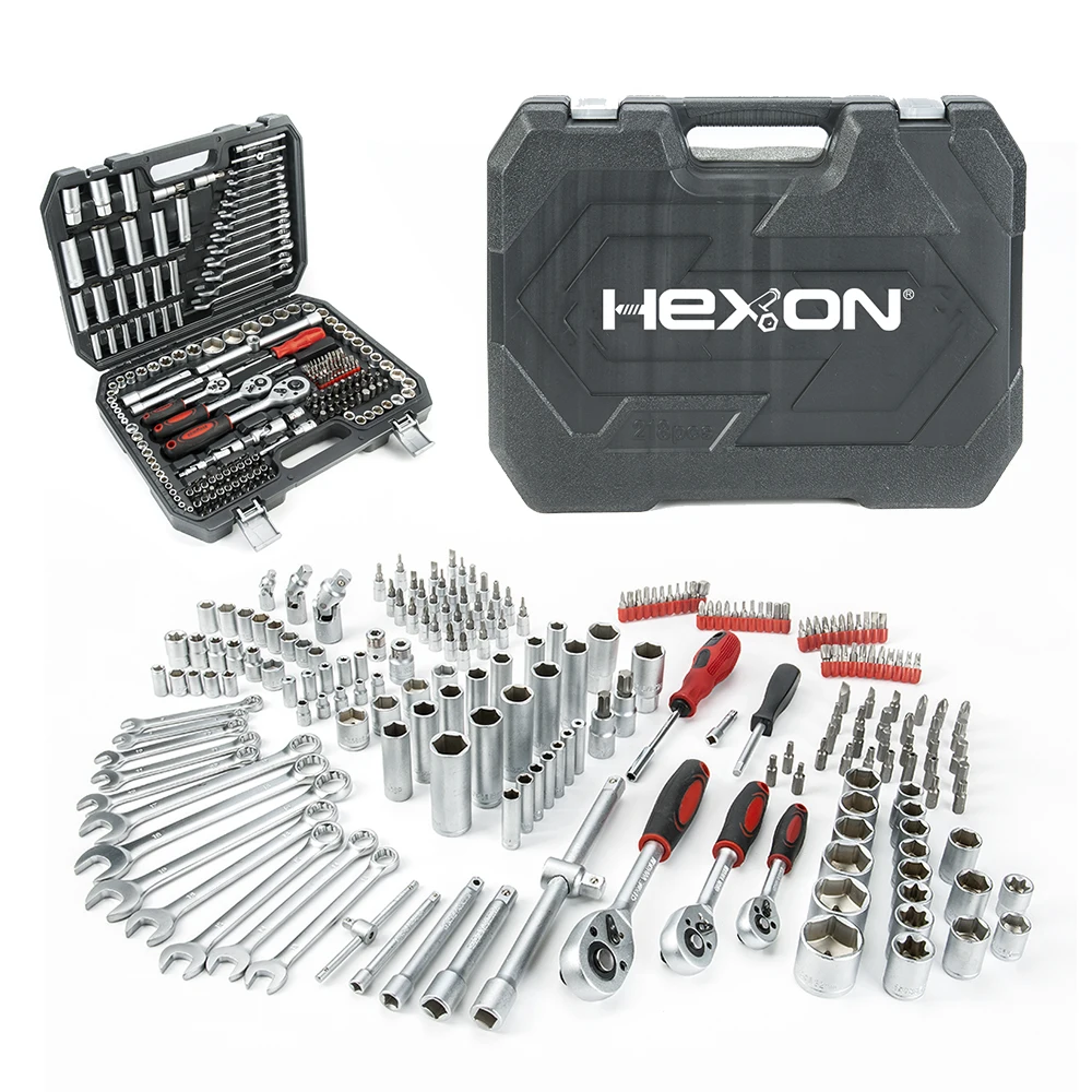 216pcs tools box set mechanic hand tool kit  car truck vehicle repair hand socket tool set