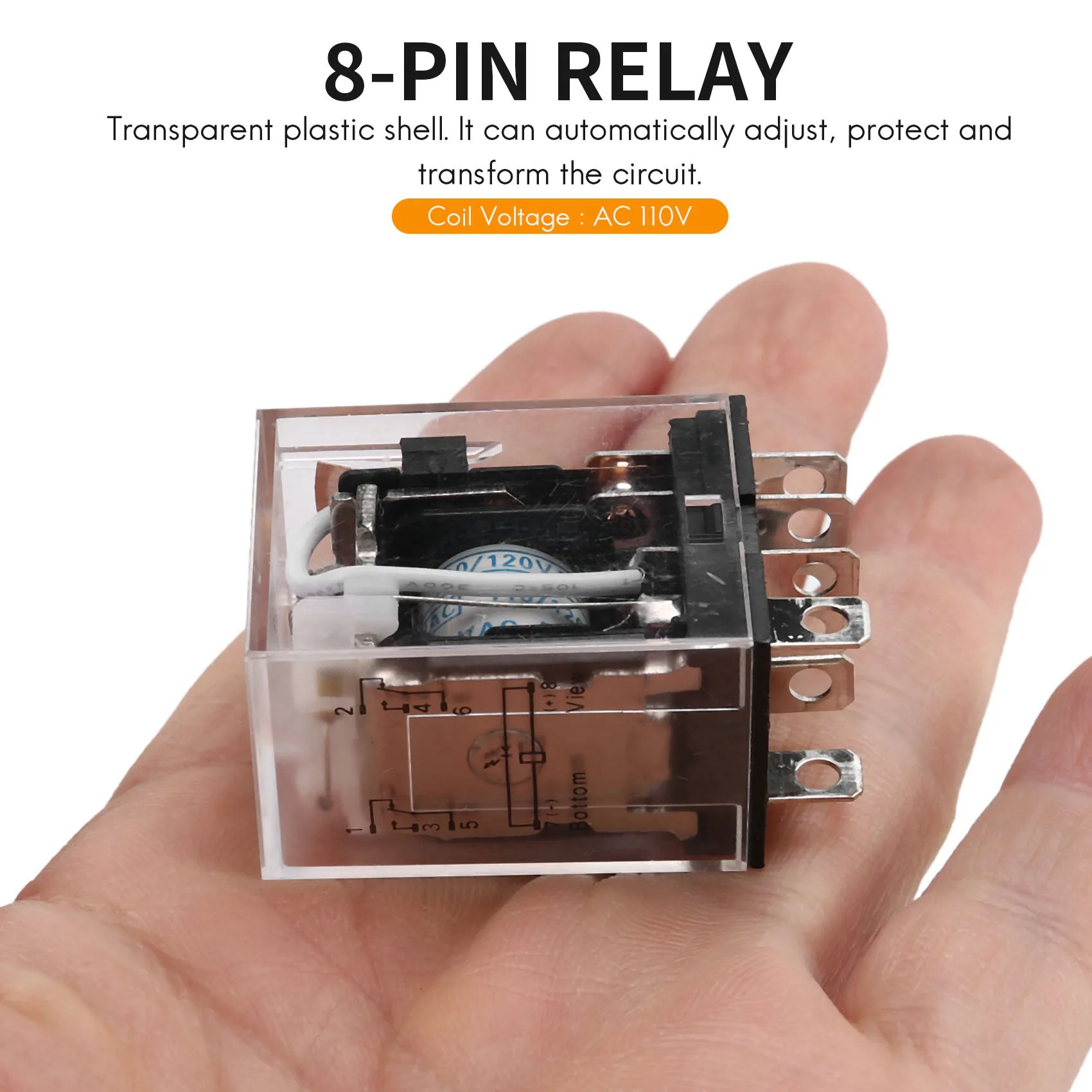 A77I JQX-13FL AC 110V Coil DPDT 8-Pin 8P Relay Daya Elektromagnetik