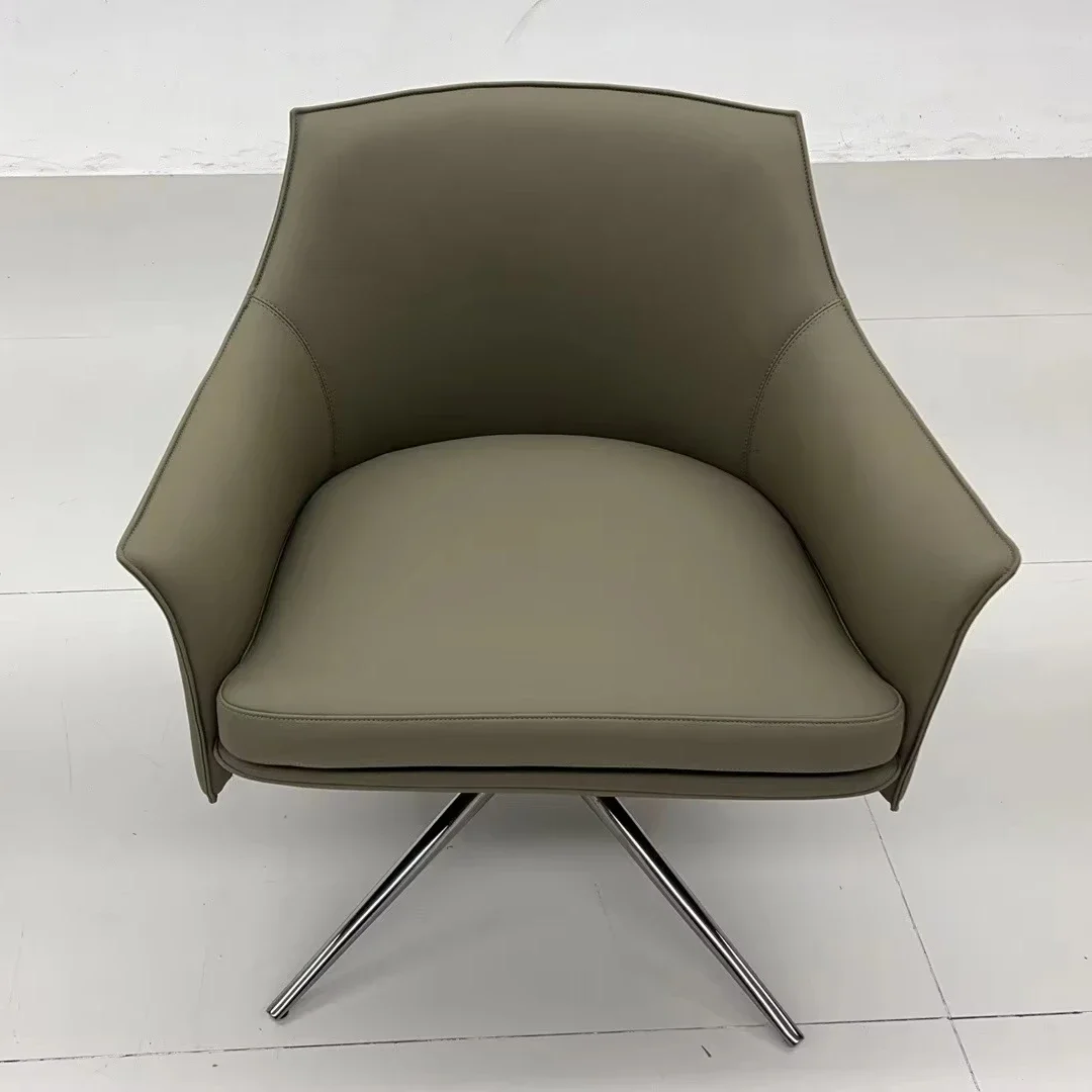 

A Popular Single Recoiner Laying Chair Beauty Living Room Real Leather Swivel Rocking Chairs in the Living Room