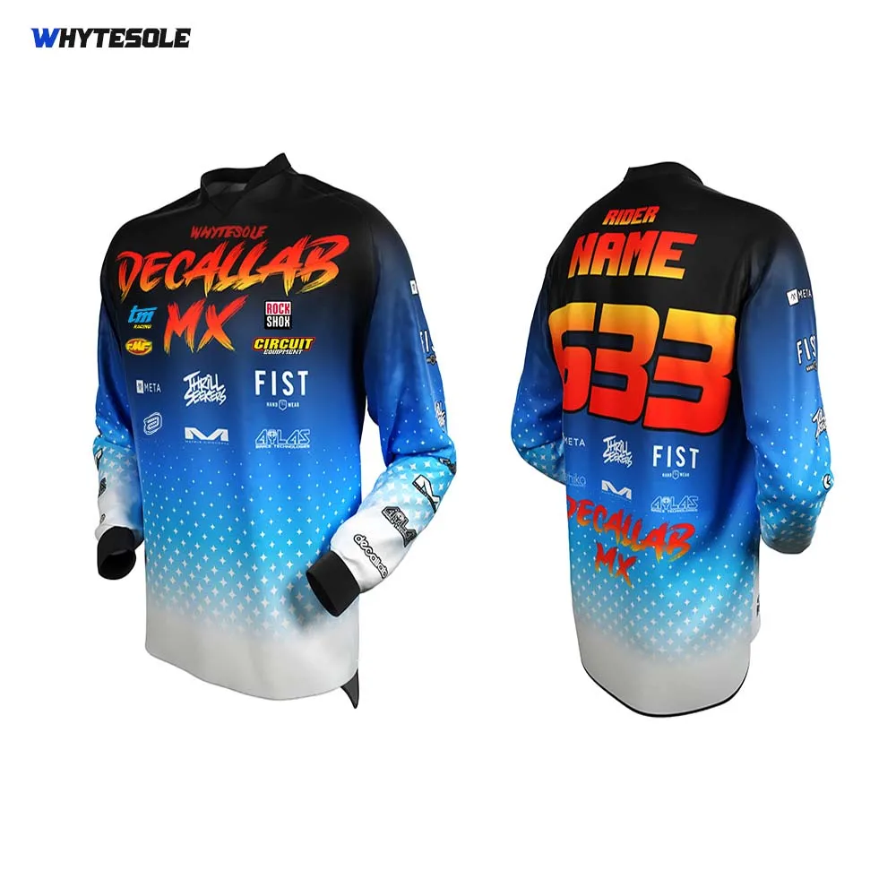 2023 bmx enduro motocross Jersey mtb downhill jersey cycling mountain motorcycle bike DH CUSETOM  BICYCLE  jersey