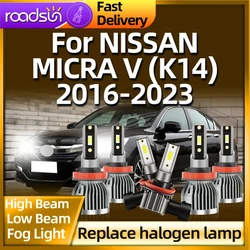 Roadsun 12V LED Bulbs Truck Front Lights H8 H9 H11 Lamp 110W For NISSAN MICRA 5 (K14) 2016 2017 2018 2019 2020 2021 2022 2023