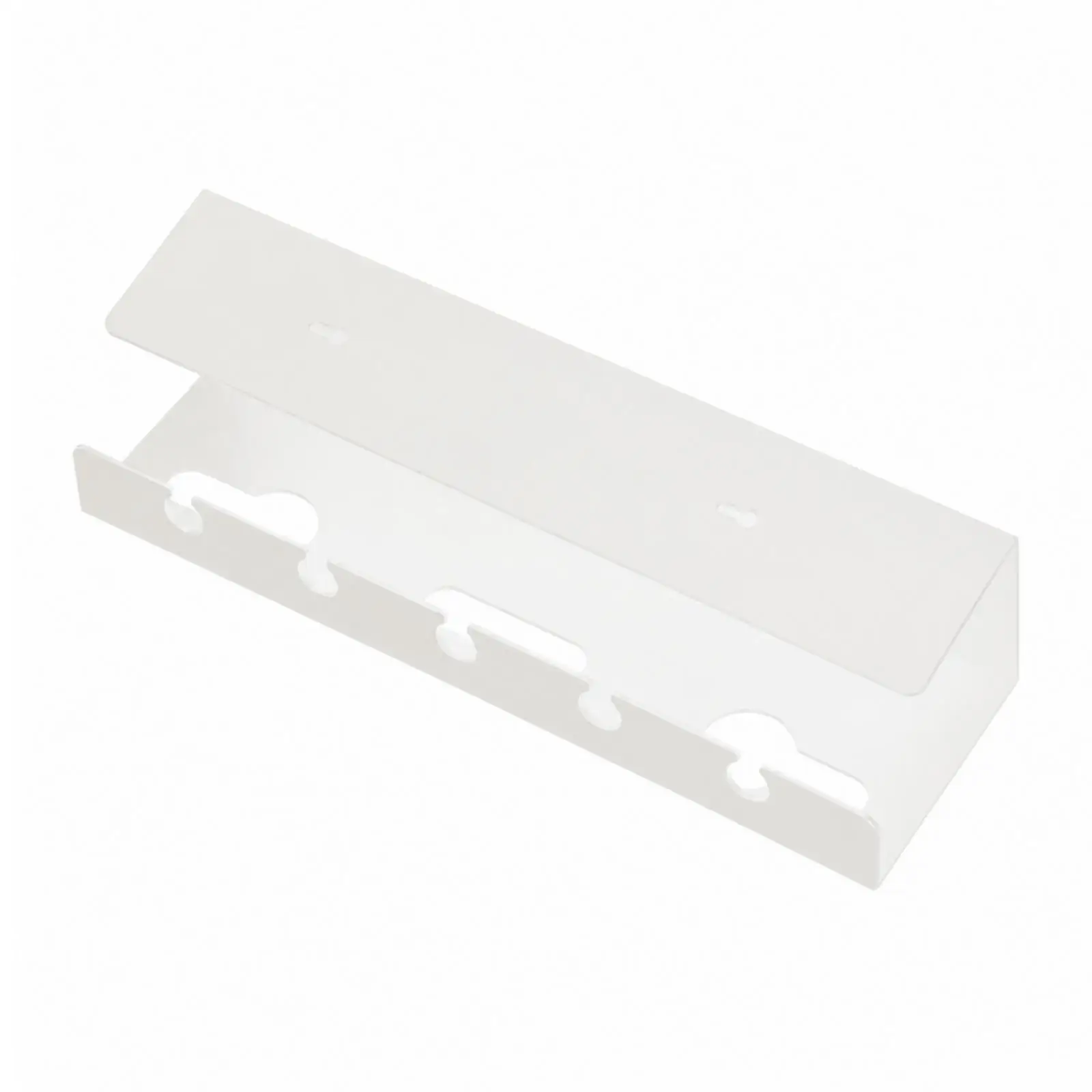 Cable Management Organizer Single-Tier Under Desk Cable Tray with Backing Pressure-Formed-Molded Under Table Power Strip Holder