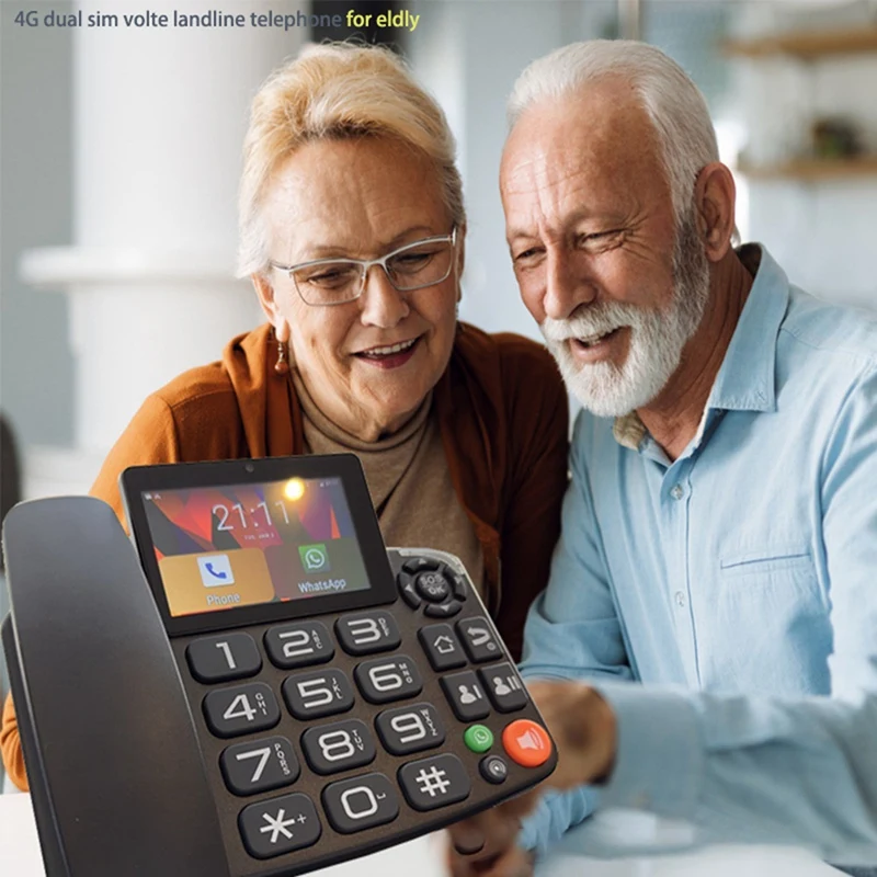 FULL-TUYA-teléfono inalámbrico con tarjeta SIM para grabación de vídeo, WIFI, con red 4G y alarma de Radio para el hogar y la Oficina, EU-PLUG