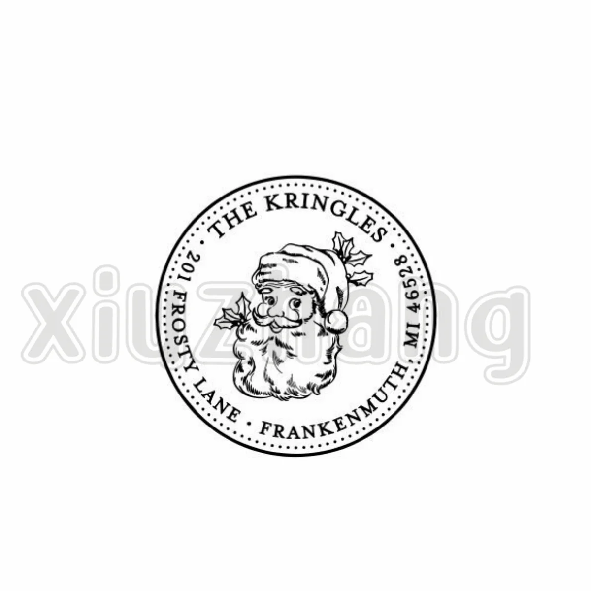 메리 크리스마스 인감, 맞춤형 주소 인감 맞춤형 디자인 결혼식 초대장 감광성 인감