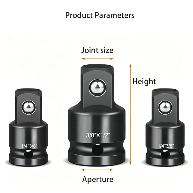 Wind cannon socket adapter 1/2 to 3/8 1/4 to 3/8 3/8 to 1/4 3/8 to 1/2 specification interchangeable square drive adapter socket