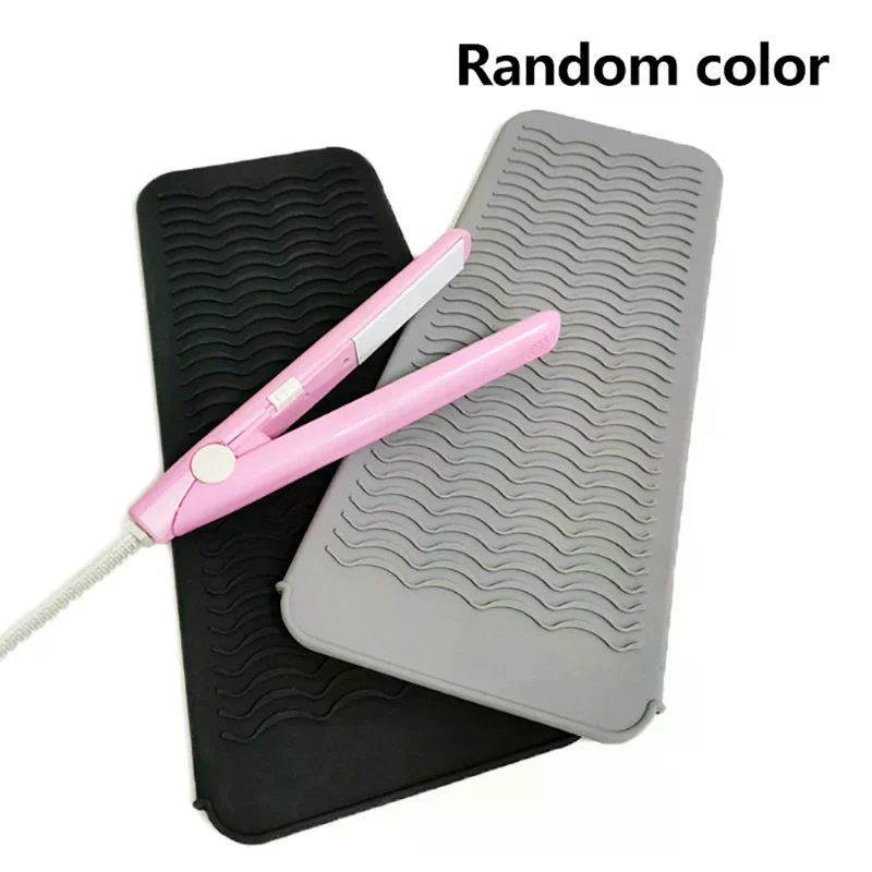 Silicone Hair Curling Wand Cover Hair Straightener Storage Bag Hairdressing Curling Iron Insulation Mat Heat Resistant Pouch