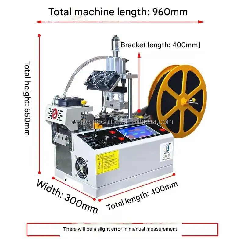 Automatic Punching Hot-Cold Cutting Machine Webbing  Leather Fabric Ribbon Webbing Elastic Belt Cutting Machine