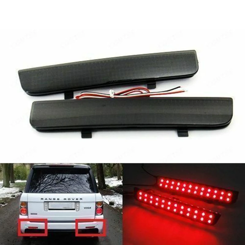 Car Smoked Bumper Reflector LED For Land Rover Range Rover L322 LR2 Tail Brake Stop Light