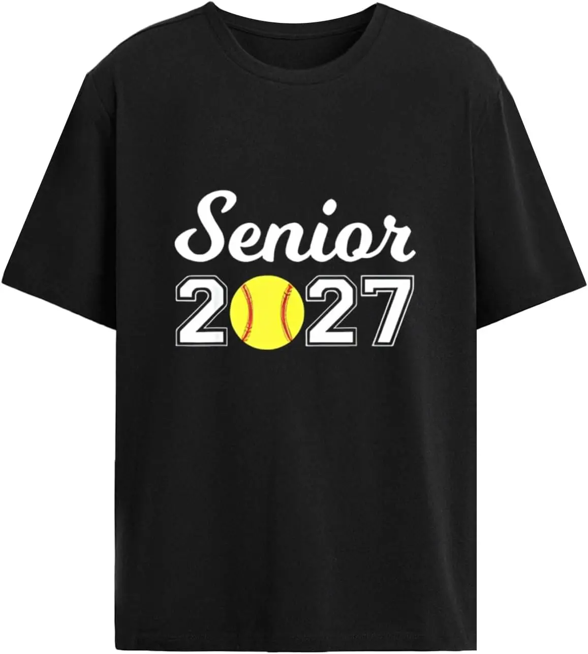 

Футболки для женщин Class of 2027 Softball Senior в винтажном стиле