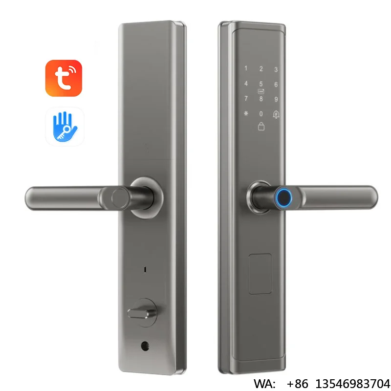 

Home Gate Doorbell Handle Knob Digital Key Card Biometrics Fingerprint TTLock App Electronic Smart Door Lock Manufacture