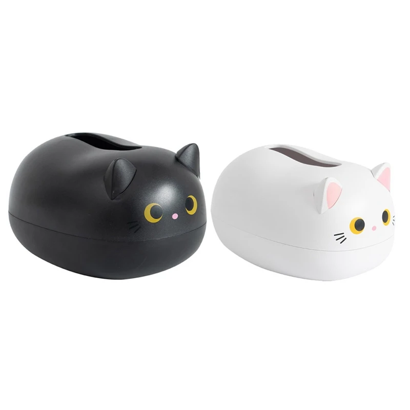 

Cute Tissue Box Kit Dispenser Storage Tissue Holder With Toothpick Box Cats Tissue Box