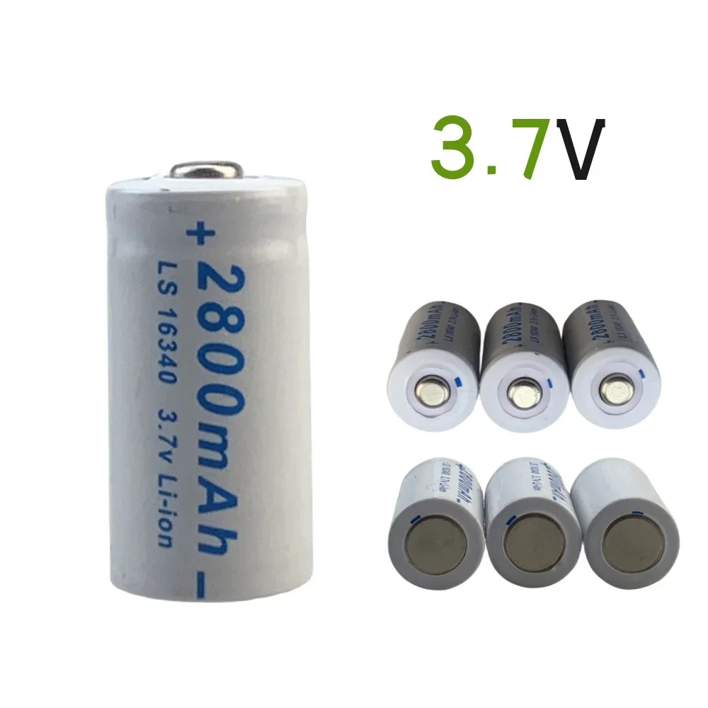 NEW CR123A RCR 123 ICR 16340 Battery 2800mAh 3.7V Safety Camera Rechargeable Battery Lithium Ion L70 Plus Charger