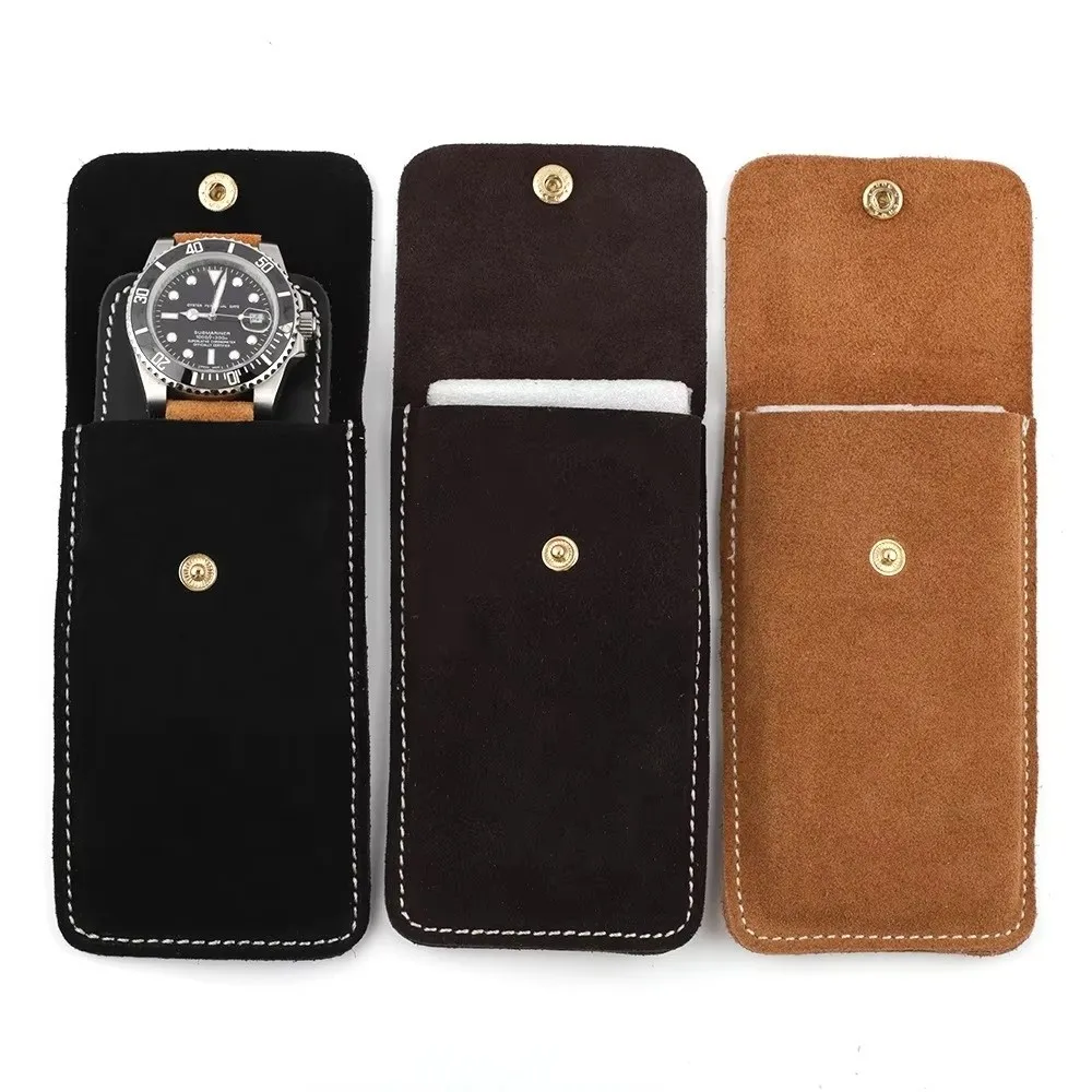 1 Slot PU Leather Watch Case Durable Soft Watch Box Watch Bag Travel