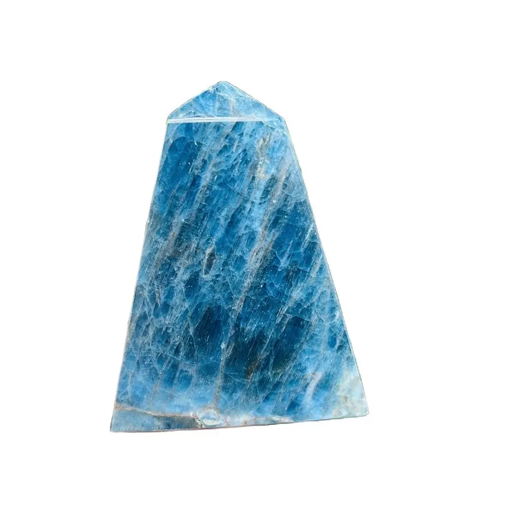 Natural Gems Blue Apatite Tower Obelisk Home Garden Decorated with Holiday Gifts Witchcraft altar Prayer Crystal Stone Healing