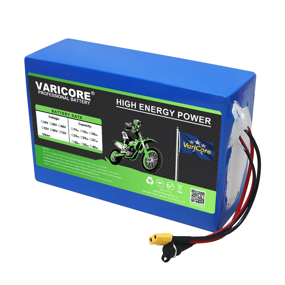 VariCore 36V 30Ah 10s6p 21700 Lithium Battery Pack 42V 500w 800w 1000w 1200w 1500w Batteries Cell Built in BMS