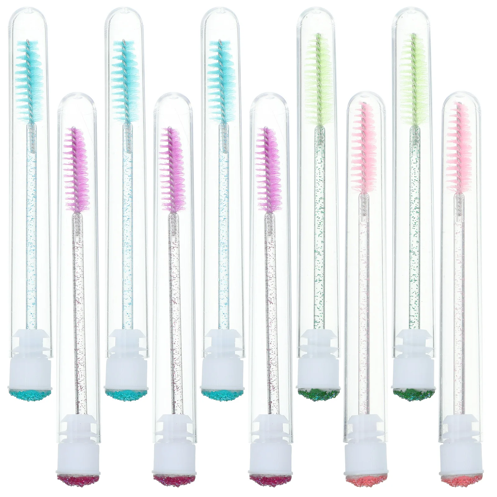 10 pezzi portatile mascara sopracciglio pettine per ciglia pettine per sopracciglia mascara spazzole formato da viaggio materiale ABS