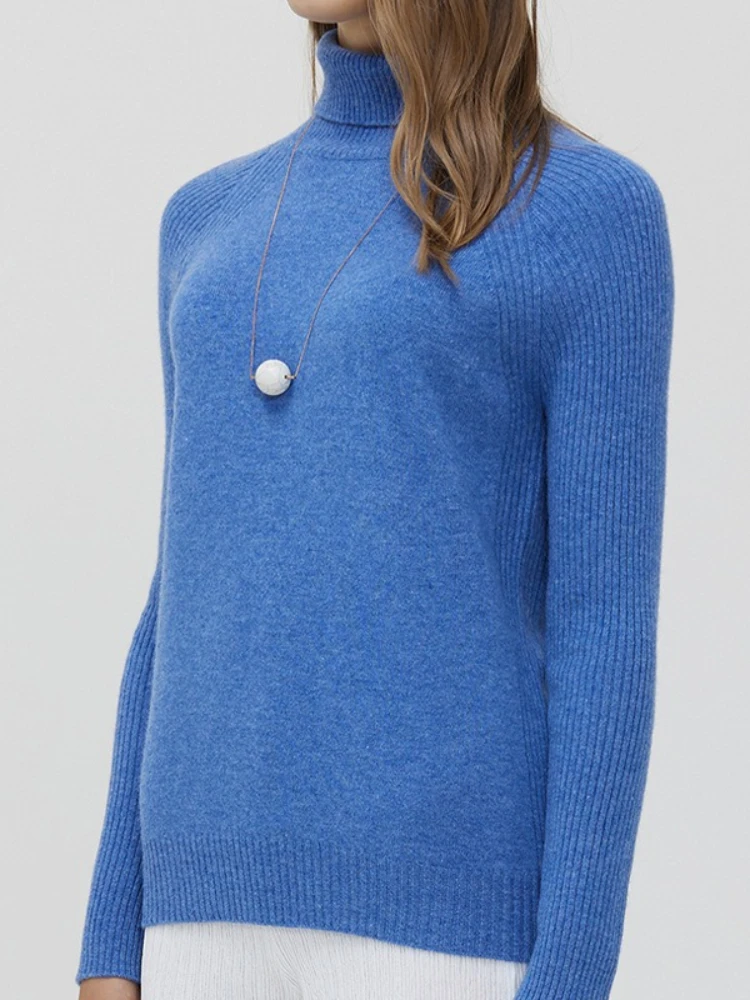 2023 neue Herbst Winter Wolle Pullover Slim Fit High Neck Pullover Pullover Lässige Mode Vielseitige frauen Gestrickte Pullover