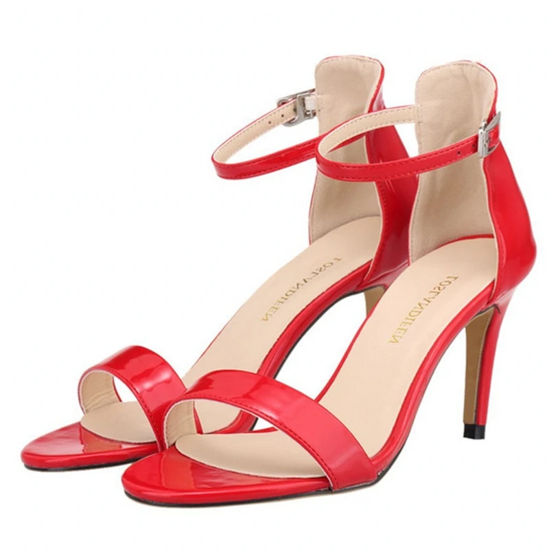 

Женская элегантная летняя женская обувь на высоком каблуке, пикантные сандалии-гладиаторы с открытым носком, женские сандалии на шпильке с ремешками на щиколотке для вечеринки A0035