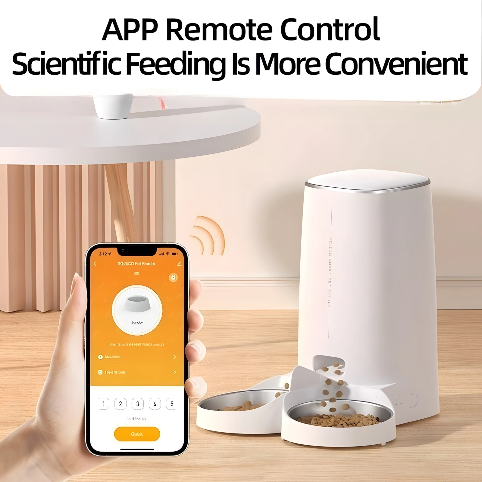 

4L Automatic Pet Feeder Cat Food Dispenser Accessories Remote Control Microchip Smart WiFi Feeder For Cats Dogs Pet Dry Food