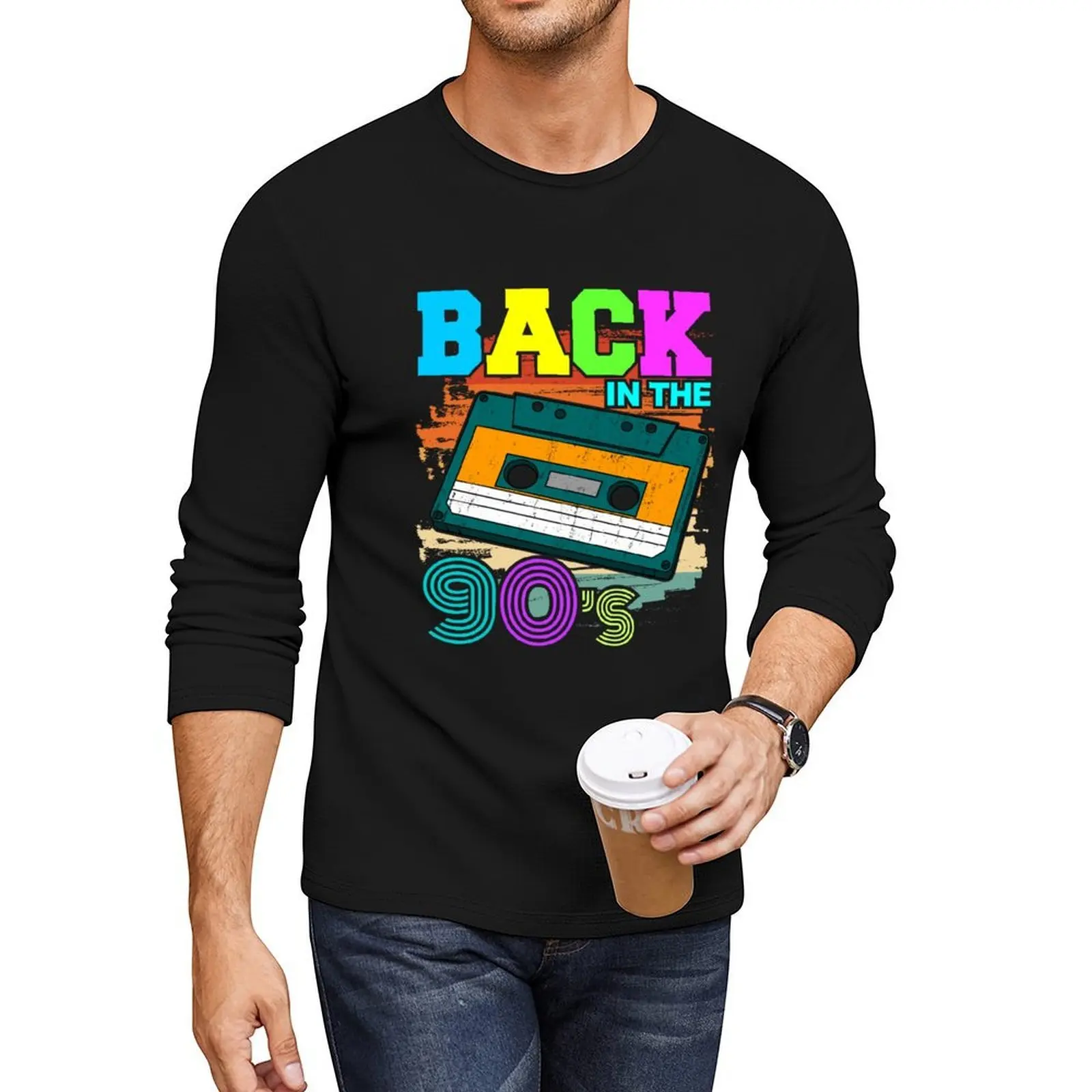 

Back in the 90s Cassette Tape Retro 90s Vintage Long T-Shirt cute tops graphic t shirt black t shirts mens t shirts
