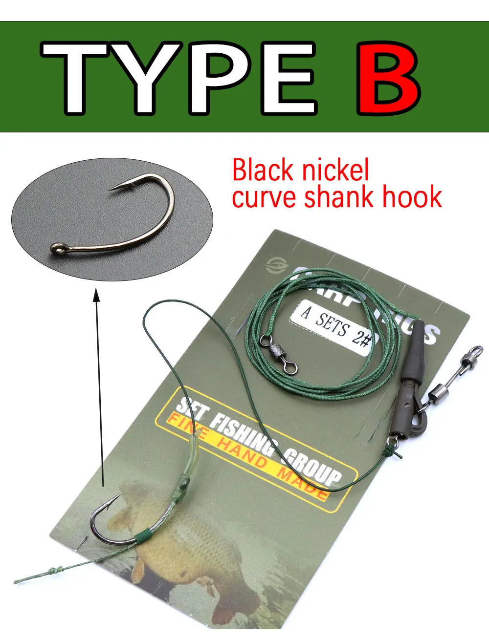 Karpfenangelzubehör: Vorgefertigte Hair-Rig-Köderketten mit beschichtetem Leadcore-Vorfach und scharfen Karpfenhaken für Method Feeder Boilie Angeltechniken – Detail 7