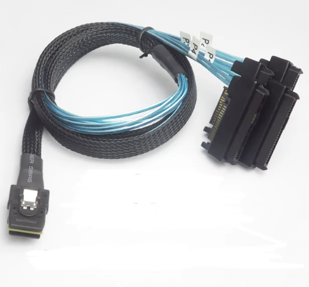 5 Stück SFF-8087 SAS-Kabel für CY-Server 36P auf 4 SATA-Festplatte SAS-Kabel 29PIN-Kabel 1 m