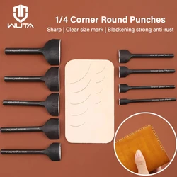 WUTA Basic 1pc Leather Corner Punch Cutter 1/4 Round Punches Arc-Shaped Cutting Dies DIY Strap Belt Wallet Leather Craft Tools